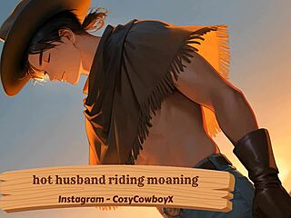 hot husband rides and moans with orgasm