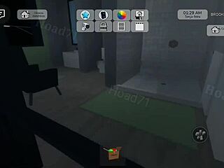 Gothic big tits girl has threesome sex in parents' house at Brookhaven.