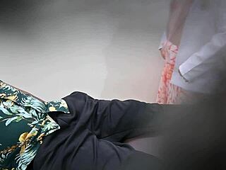 lady doctor has fun with patient in hospital