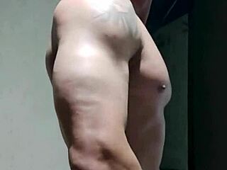 Strong muscular man fucks mature woman