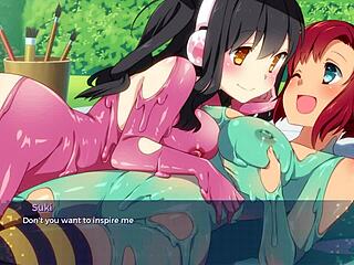 Sakura gamer part 6 clover ending with lesbian game
