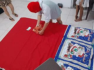 brunettes prepare for homemade recording