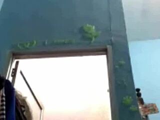 Indonesian Teen Bathes on Webcam