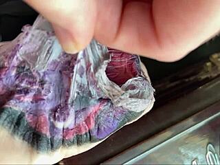 Slow motion tattoo skin peel process