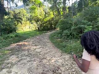 Ebony Goddess at Waterfall