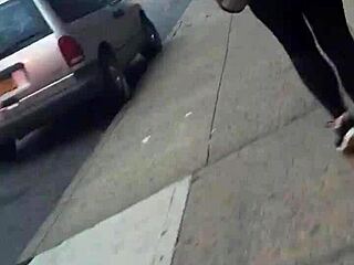 Emotional view of short girl's big ass