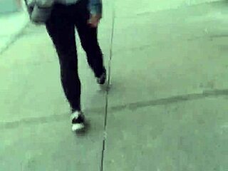 Emotional view of short girl's big ass