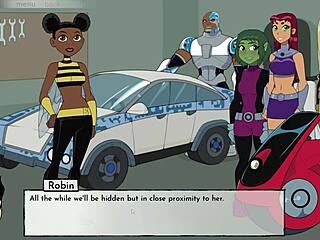 Teen 18+ in bathroom cartoon game fun