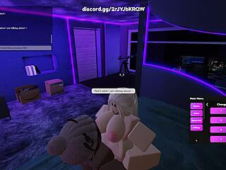 detailed roblox porn with blonde whore in action