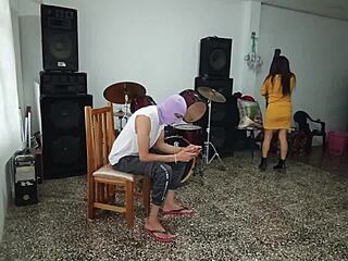 sexy music teacher making her student horny