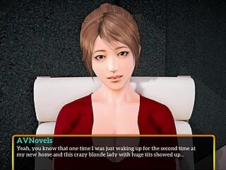 My new family episode with redhead in erotic game