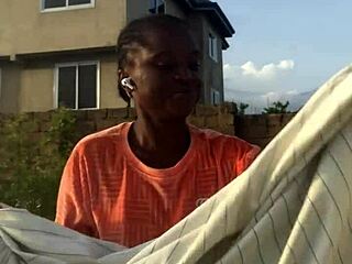 crazybitch folding clothes while twerking and dirty talking