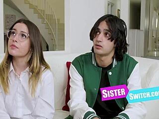 Virgin Teen 18+ Joins Foursome with Step Sis Swap