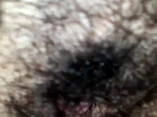 Amateur Masturbates Hairy Wet Pussy