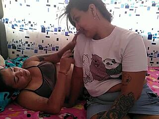 Stepsister Touches And Kisses Pussy