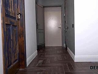 Russian Blonde Teen Rides Cowgirl Hardcore