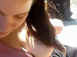 Girlfriend Flashes Huge Tits Publicly