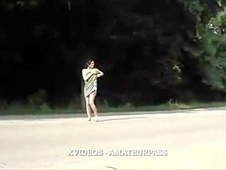 Amateurs play with naughty towels and natural tits