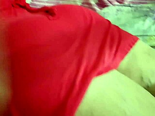 wild hot desi girlfriend gets sexy body massage in red