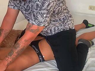 Stepbrother gives exotic massage.