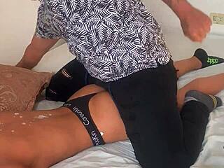 Stepbrother gives exotic massage.