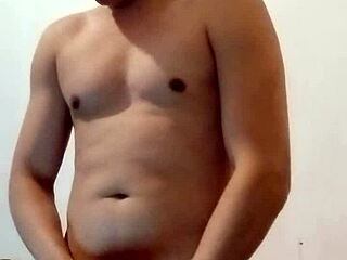 Man Masturbates Alone in Friend's Private Room