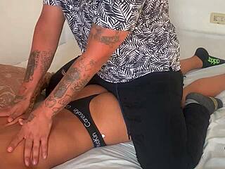 Stepbrother gives exotic massage.