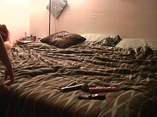 milf in homemade threesome uses toys for group sex