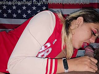 Blonde Latina Sucks Cock With Intense Blowjob Passion