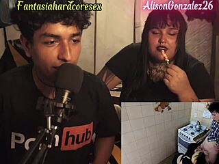 Reaccionando contrasts top argentinian porn with fat ass blowjob ending in chubby fantasy fuck