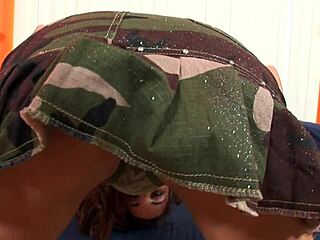 Busty latina takes long black cock