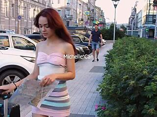 Petite Brunette Teen Michelle Can Rides Boyfriend's Veiny Cock Erotically