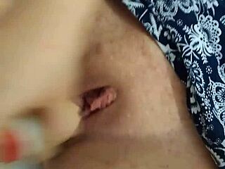 Young woman masturbates passionately at work