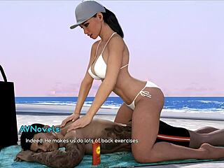 Intertwined game episode 132 features big tits action in casual story