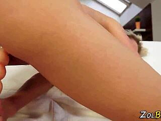 Babe Masturbates And Fills Bowl With Urine