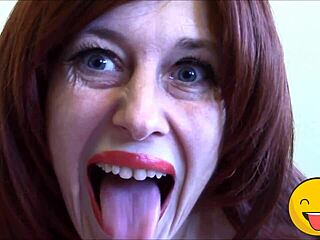 Horny Fetish Queen with Tongue Action