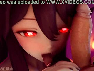 hey vicineko, you're giving hu tao that blowjob, aren't you teasing with deepthroat?