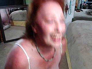 Intense Retro Cumshot in Panties for RJ's Redhead Lady