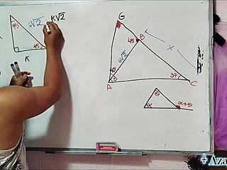 Asian teacher tempts with bedroom math challenges
