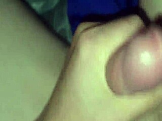 he grabs his cock and starts masterbating intensely