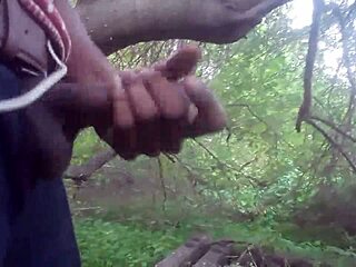 Oh man, that outdoor cumshot in the trees was intense!