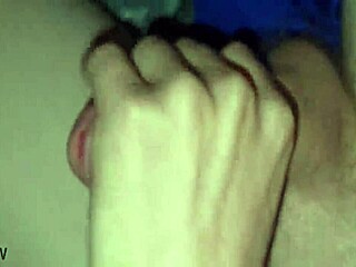 he grabs his cock and starts masterbating intensely