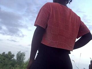 Crazy! Bitch twerking half naked right in the forest middle!