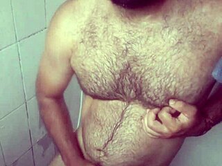 Secret Jerkoff In Shower Leads To Cum On Legs