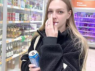 Suggestive Russian Student Tempts Power Engineer With Big Tits In Bedroom