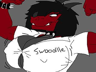 Wendy experiences intense muscle growth transformation with powerful bodybuilder physique