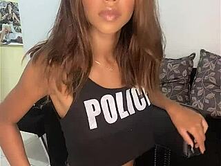 Eshily Bigo Brazilian Slut In Police Fantasy Roleplay