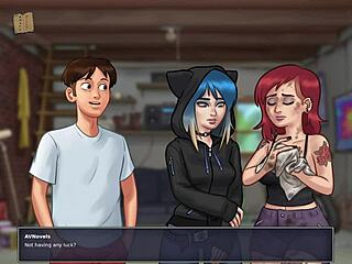 summertime saga unfolds with petite teen exploring small tits in episode 111 adventure