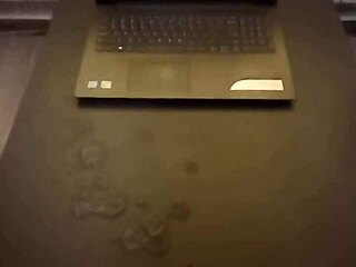 Huge hard cock delivers massive cumshot in intense solo session