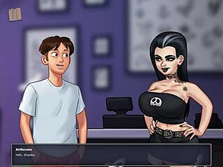 summertime saga unfolds with petite teen exploring small tits in episode 111 adventure